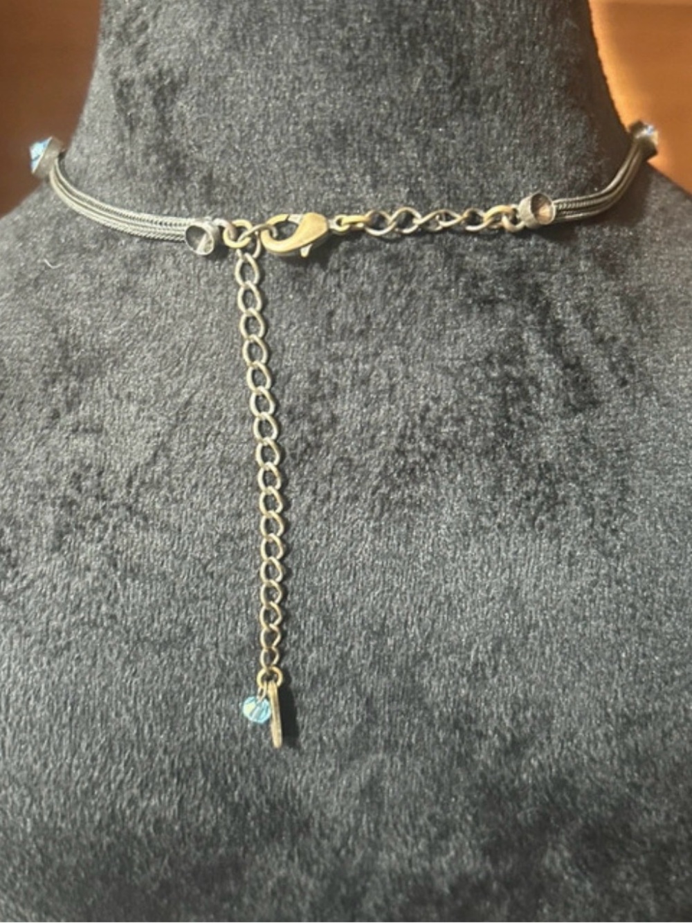 Van Galz Signed Turquoise Crystal Necklace | Rare Artisan - Picture 5 of 7
